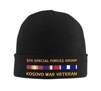 Gorros Informales Veteran De Guerra del 5.º Grupo De Fuerzas Especiales Unisex Knit Beanie Resistente Al Viento Gorro con Solapa para Hiking Esquiar Clima Frío