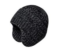Gorros Mujer Invierno - Sombrero Cálido Al Libre para Hombres Y Mujeres En El Borde De Invierno Gorro De Lana De Tejer Grueso Gorro De Orejera A De Frío (Silver One Size)