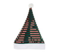 Gorros navideños - Disfraz de Papá Noel de Terciopelo clásico de 38x30 cm, Gorro navideño a Rayas, Lindo Accesorio de Fiesta Unisex, Festivo Suave y cómodo | Celebración de cumpleaños de Año Nue