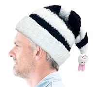 Gorros navideños, gorro navideño | Cómodo gorro de Papá Noel de punto,Sombreros navideños, cálido y divertido gorro de Papá Noel, gorro de invierno de peluche navideño para ba