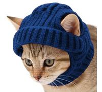 Gorros para Perros - Gorro de Punto con Agujeros para Las Orejas - Lindo Gorro de Gato y Perro, para Chihuahua, Bulldog francés, Gatito, Cachorro, de Invierno, cumpleaños, Cosplay, Halloween