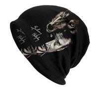 Gorros Personalizados de Johnny Hallyday y Wolf Gorra de Punto para Mujeres Hombres Invierno cálido Francia Singer Rock Star Skullies Gorros Gorros