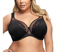 Gorsenia Sujetador Sin Relleno con Encaje Y Malla para Mujeres K441 Luisse, Negro,80I