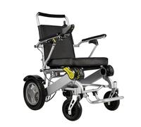 Gorssen Silla de ruedas eléctrica portátil plegable ligera plegable Deluxe Potente motor dual Silla de ruedas compacta con ayuda de movilidad - Pesa solo 25 kg con batería