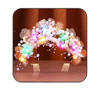 GORTIN Diadema de flores iluminadas para boda, diadema de perlas para novia, accesorios para el cabello de boda para mujeres y niñas