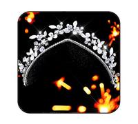 GORTIN Diadema de flores para novia, diadema de diamantes de imitación, tocado de novia, diseño de hojas, princesa, accesorios para el cabello para mujeres y niñas