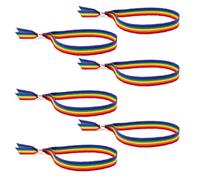 GOS Best Supplies Pulsera LGTB 6 Pulseras De Tela Arcoiris Multicolor Rainbow Bandera LGBT Orgullo Gay Pride