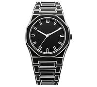 Gosasa Creative Unisex Sketch Anime Style - Reloj de pulsera de cuarzo para hombre y mujer, impermeable, minimalista, analógico en blanco y negro con correa de silicona, Negro -, Estilo anime de moda