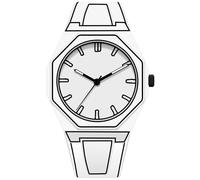 Gosasa Creative Unisex Sketch Anime Style - Reloj de pulsera de cuarzo para hombre y mujer, impermeable, minimalista, analógico en blanco y negro con correa de silicona, A Blanco, Estilo anime de moda
