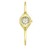 Gosasa Reloj clásico vintage para mujer con esfera pequeña y correa fina, elegante, analógico, reloj de pulsera para mujer, resistente al agua, de cuarzo, dorado, Oro, Elegante