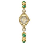Gosasa Reloj clásico vintage para mujer con esfera pequeña y correa fina, elegante, analógico, reloj de pulsera de cuarzo impermeable para mujer, dorado (L-Gold), Elegante