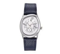 Gosasa Reloj de cuarzo unisex creativo y elegante con correa de cuero suave, diseño único de esfera trenzada, reloj de pulsera de moda para hombres y mujeres, regalo elegante para él o ella, Azul
