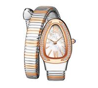 Gosasa Reloj de pulsera de serpiente para mujer, elegante reloj de pulsera envolvente, reloj de cuarzo estilo joyería de moda, reloj de pulsera de serpiente para vestido y regalo (15-17 cm), B-Rose