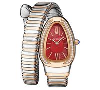 Gosasa Reloj de pulsera de serpiente para mujer, elegante reloj de pulsera envolvente, reloj de cuarzo estilo joyería de moda, reloj de pulsera de serpiente para vestido y regalo (15-17 cm), Rosa