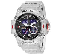 Gosasa Reloj deportivo digital de esfera grande para hombre, reloj militar con retroiluminación LED, resistente al agua, reloj electrónico para hombre, caqui, Digital, movimiento de cuarzo