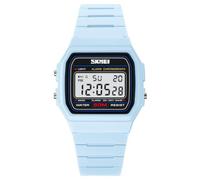 Gosasa Reloj deportivo digital unisex clásico de color transparente, correa de poliuretano impermeable hasta 30 m, reloj casual con retroiluminación EL, alarma, cronómetro, pantalla de 12/24 horas