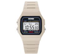 Gosasa Reloj deportivo digital unisex clásico de color transparente, correa de poliuretano impermeable hasta 30 m, reloj casual con retroiluminación EL, alarma, cronómetro, pantalla de 12/24 horas