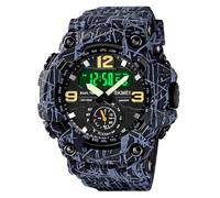 Gosasa Reloj deportivo militar S-Shock de cara grande para hombre, resistente al agua, retroiluminación, alarma, cronómetro, reloj de pulsera resistente para entrenamiento, senderismo y aventura, A