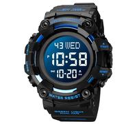 Gosasa Reloj deportivo para hombre, cronómetro de cuenta regresiva, reloj de pulsera para hombre, resistente al agua, LED, electrónico, digital, reloj masculino, reloj multifuncional de 12/24 horas, e