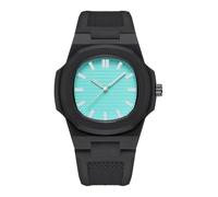 Gosasa Reloj deportivo unisex de silicona, esfera colorida, resistente al agua, reloj de cuarzo para hombres y mujeres, reloj de pulsera casual de moda con pantalla luminosa, Verde negro