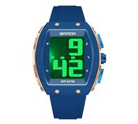 Gosasa Reloj digital parlante para hombre, esfera grande, LED, 5 ATM, impermeable, a prueba de golpes, reloj de pulsera deportivo con tiempo de voz, alarma, temporizador, retroiluminación, pantalla