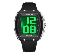 Gosasa Reloj digital parlante para hombre, esfera grande, LED, 5 ATM, impermeable, a prueba de golpes, reloj de pulsera deportivo con tiempo de voz, alarma, temporizador, retroiluminación, pantalla
