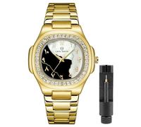 Gosasa Reloj para hombre de acero inoxidable, relojes analógicos de cuarzo para hombre con fecha, reloj de pulsera de negocios clásico de vestir luminoso resistente al agua, reloj de moda casual para