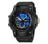 Gosasa Reloj táctico para hombre, analógico, digital, pantalla dual, resistente al agua hasta 50 m, con retroiluminación LED, cronómetro, alarma, cuenta regresiva, reloj duradero para exteriores