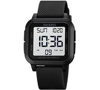Gosasa Squar - Reloj Digital para Hombre y Mujer, Esfera de números Grandes, multifunción, Esfera Grande, Impermeable, LED, Color Negro, Deportivo