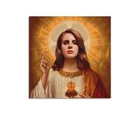GOSER Póster de Lana Del Rey Dios en lienzo, póster decorativo para dormitorio, sala de estar, 40 x 40 cm, estilo sin marco