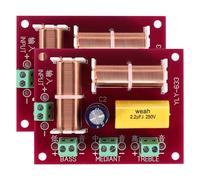 Gosera 2 Piezas 200W 3 VíAs Altavoz de Audio Crossover Agudos + Medios + Graves Altavoces Cruzados Independientes Divisor de Frecuencia de Filtro