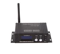 Gosera Controlador Inalámbrico 512 de 2,4 G, Transmisor, Receptor, Pantalla LCD, Potencia Ajustable, Repetidor, Controlador de Iluminación, Enchufe de la UE
