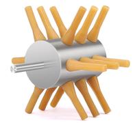 Gosera Desplumador de Pollos, Accesorio de Taladro, Desplumador de Pollos de Acero Inoxidable, MáQuina Desplumadora de Plumas de Pollo de 18 Dedos