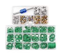 Gosera Kit de Reparación de Aire Acondicionado para Coche, 270 Piezas de Juntas Tóricas + Surtido de Núcleos de Válvula de Aire Acondicionado de 40 Piezas con Herramienta de Extracción