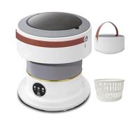 Gosera Lavadora Portátil, Lavadora Plegable y Portátil, Lavadora Portátil Plegable de 8 litros con Secadora Giratoria Enchufe UE