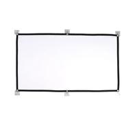 Gosera Pantalla de Proyector Portátil de 150 Pulgadas 16:9 Cortina de Proyector Simple Pantalla de Proyección Suave de Alta Densidad para Oficina en Casa