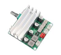 Gosera Placa Amplificadora de Potencia Audio Digital de 2,1 Canales, 2 X 50 W y 100 W, 12 V-24 V, Módulo Amplificador de Cine en Casa DIY con Graves y Agudos