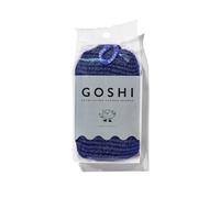 GOSHI Exfoliating Shower Sponge - Rip-Resistant, Rapid-Drying Exfoliating Bath Sponge for All Skin Types - Indigo Blue - Made in Japan