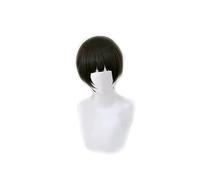 Goshiki Tsutomu - Peluca para cosplay de Anime, color negro, pelo sintético resistente al calor, para Halloween, fiesta de Halloween + red para el pelo
