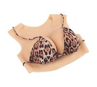 GOSHIMER Pechos de silicona Forma de pecho Realista Pechos Collar Redondo C-G Copa para Crossdresser Dragqueen (Copa G, Marrón)