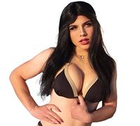 GOSHIMER prótesis de pecho de silicona con cuello redondo, copa E para crossdresser transgénero transgénero Drag Queen Cosplay relleno con silicona líquida