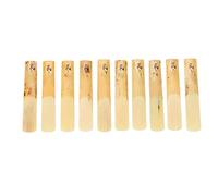 Goshyda 10 Piezas de Plástico B Flat 2.5 Cañas de Clarinete Piezas de Reparación Accesorio de Caña, la Caña está Hecha de Plástico de Buena Calidad, No Es Necesario Mojarla Antes de Usarla