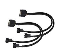 Goshyda 15PIN a 2 * 4PIN DURBLE DE CHENA DE Cable DE Poder DE EL VENTILLA DE COLADO para CONSIFICADORES del, CABLOS CONVERTORES DE 2 Piezas para Compilaciones DE PC Personalizadas, DE 9.8 Pulgadas,