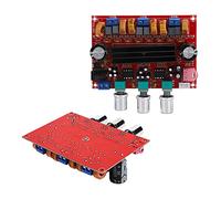 Goshyda 2.1 Tablero de Amplificador Digital de Canal de Sonido, TPA31166d2 2x50w+100W con Control de Agudos y Graves para Altavoces de Bricolaje, Voltaje de 12V-24V de Ancho