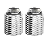 Goshyda 2 uds., Conector de extensión de refrigeración por Agua para computadora G1 / 4 "Macho a Hembra, Adaptador de extensión, Asiento de Tornillo, Astilla(20 mm)