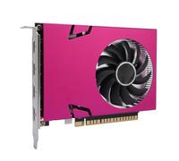 Goshyda 4 HDMI Multi Monitor Tarjeta de Gráficos para Wi Ndows 7/10, 2GB DDR3 128bit PCIe 2.0 con Color de 10 bits y Soporte HDR - Oficina, Diseño, GPU de Juegos Clásico (no Se Requiere