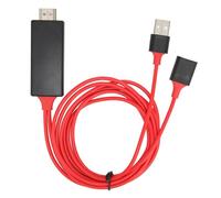 Goshyda Adaptador de Cable HDTV Adaptador de Cable de Interfaz Multimedia HD 1080P Conveniente para de Pantalla de TV (rojo)