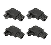 Goshyda Adaptador de Corriente IEC320 C6 a IEC320 C5 de 4 Piezas, ángulo Recto de 90 Grados, Macho a Hembra, 250 V, Adecuado para Adaptadores de Corriente para Portátiles, Lámparas de