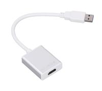 Goshyda Adaptador de Interfaz Multimedia USB 3.0 HD Convertidor de Aleación de Aluminio para Computadoras Portátiles, Plateado