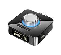 Goshyda Adaptador de Sonido Bluetooth, Pantalla Digital LED con Chip Bluetooth 5.0, Soporte AUX/RCA/USB/Interfaz de Tarjeta de Memoria, Adaptador Inalámbrico para Altavoces